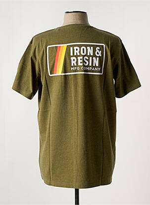 T-shirt stretch manches courtes vert IRON AND RESIN homme