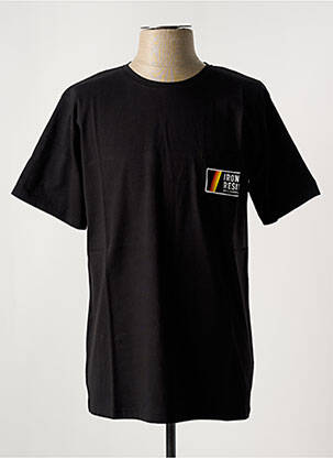 T-shirt stretch manches courtes noir IRON AND RESIN homme
