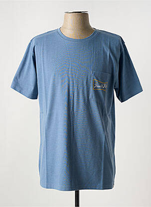 T-shirt stretch manches courtes bleu IRON AND RESIN homme
