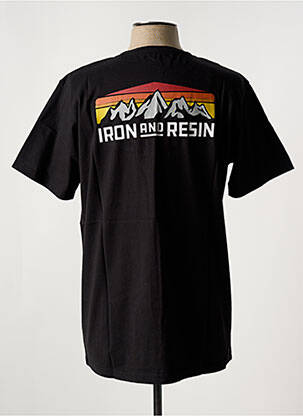 T-shirt stretch manches courtes noir IRON AND RESIN homme