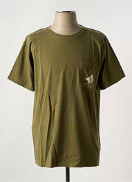 T-shirt stretch manches courtes vert IRON AND RESIN homme