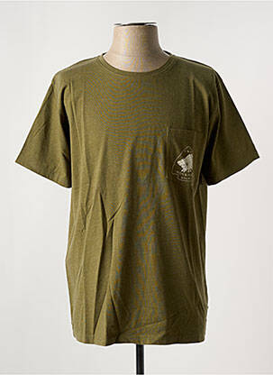 T-shirt stretch manches courtes vert IRON AND RESIN homme