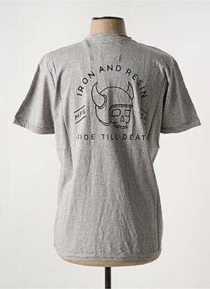 T-shirt stretch manches courtes gris IRON AND RESIN homme