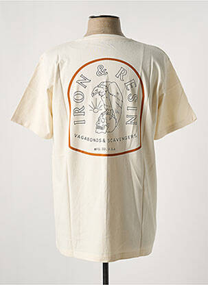 T-shirt stretch manches courtes beige IRON AND RESIN homme