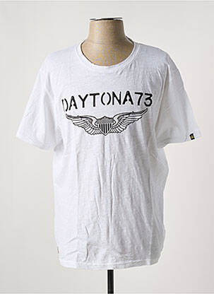 T-shirt stretch manches courtes blanc DAYTONA homme