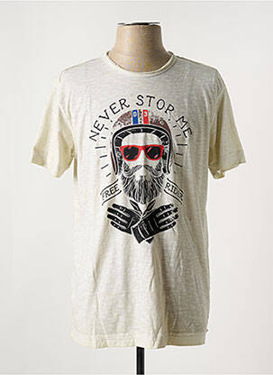 T-shirt stretch manches courtes beige DAYTONA homme