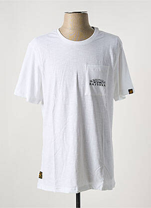 T-shirt stretch manches courtes blanc DAYTONA homme