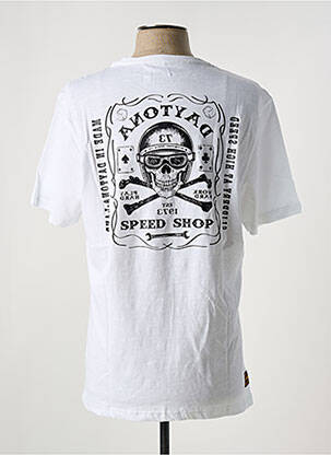 T-shirt stretch manches courtes blanc DAYTONA homme