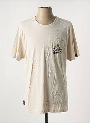 T-shirt stretch manches courtes beige DAYTONA homme