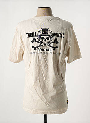 T-shirt stretch manches courtes beige DAYTONA homme