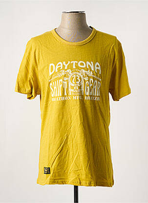 T-shirt stretch manches courtes jaune DAYTONA homme
