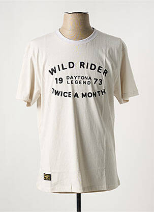 T-shirt stretch manches courtes beige DAYTONA homme