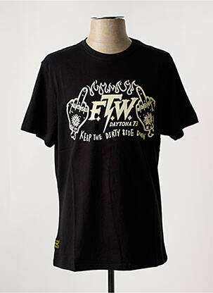 T-shirt stretch manches courtes noir DAYTONA homme