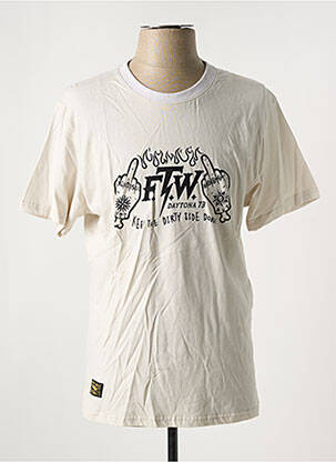 T-shirt stretch manches courtes blanc DAYTONA homme