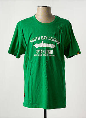 T-shirt stretch manches courtes vert DAYTONA homme