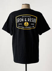 T-shirt noir IRON AND RESIN pour homme seconde vue