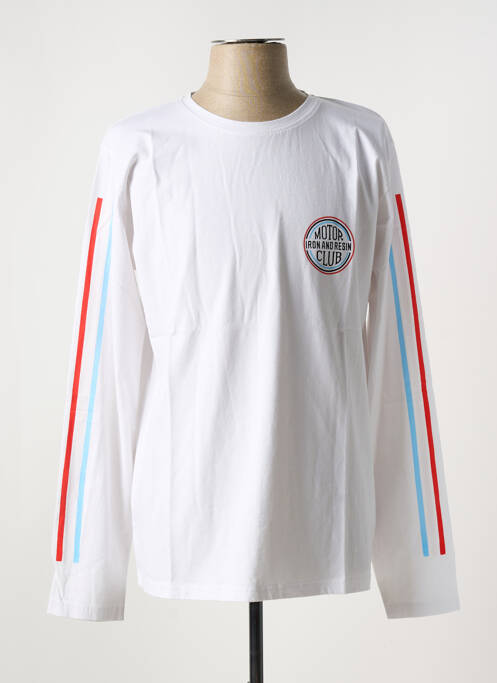 T-shirt blanc IRON AND RESIN pour homme