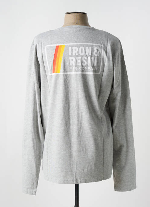 T-shirt gris IRON AND RESIN homme