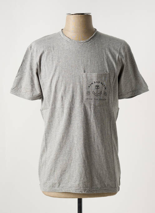 T-shirt gris IRON AND RESIN pour homme