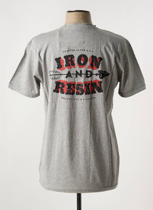 T-shirt gris IRON AND RESIN pour homme