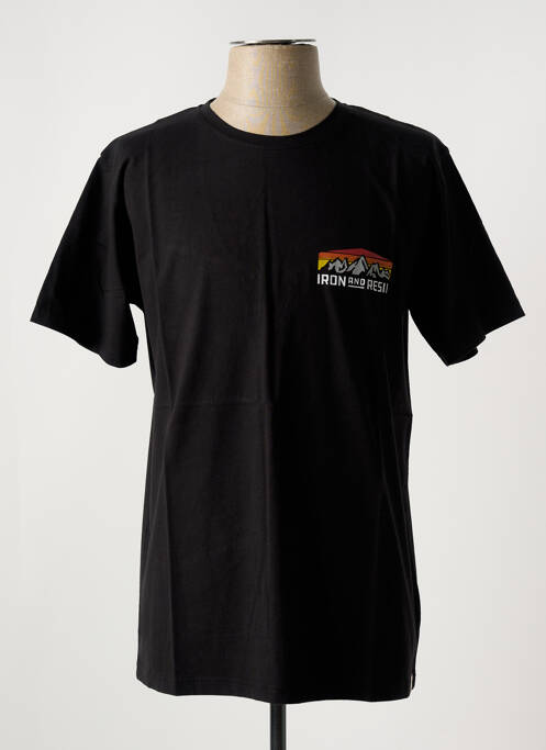 T-shirt noir IRON AND RESIN pour homme