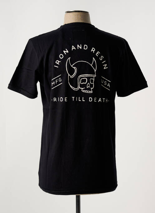 T-shirt noir IRON AND RESIN pour homme