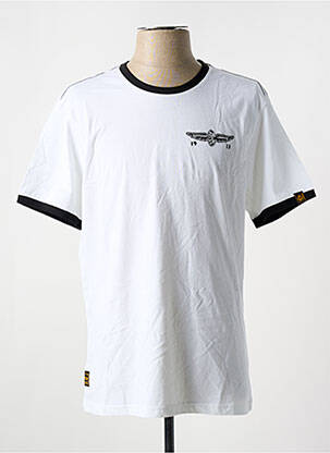 T-shirt coupe droite manches courtes blanc DAYTONA homme