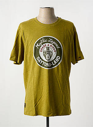 T-shirt coupe droite manches courtes vert DAYTONA homme