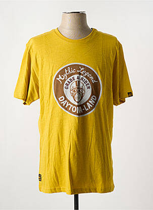 T-shirt coupe droite manches courtes jaune DAYTONA homme