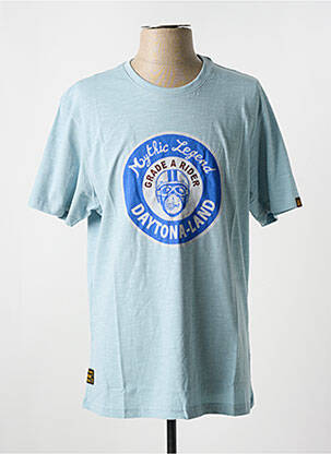 T-shirt coupe droite manches courtes bleu DAYTONA homme