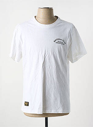 T-shirt stretch manches courtes blanc DAYTONA homme