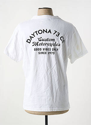 T-shirt stretch manches courtes blanc DAYTONA homme