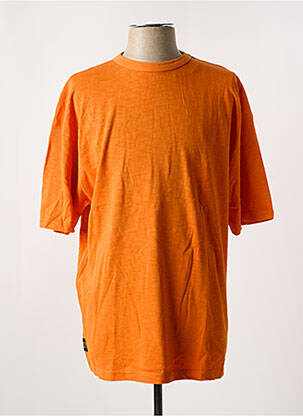 T-shirt coupe droite manches courtes orange DAYTONA homme