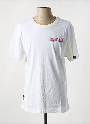 T-shirt coupe droite manches courtes blanc DAYTONA homme