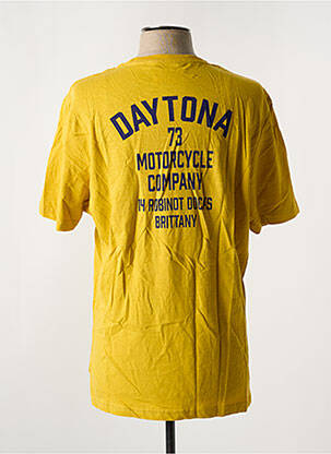 T-shirt coupe droite manches courtes jaune DAYTONA homme