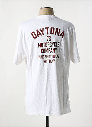T-shirt coupe droite manches courtes blanc DAYTONA homme