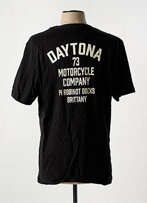 T-shirt coupe droite manches courtes noir DAYTONA homme