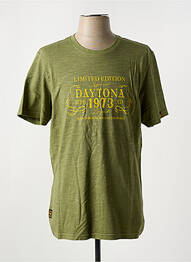 T-shirt coupe droite manches courtes vert DAYTONA homme