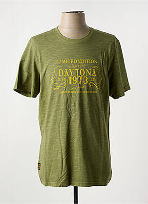 T-shirt coupe droite manches courtes vert DAYTONA homme