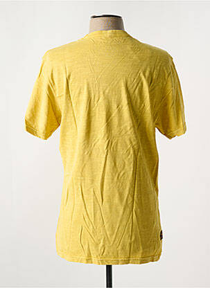 T-shirt coupe droite manches courtes jaune DAYTONA homme