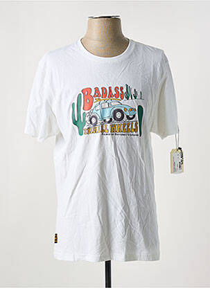 T-shirt coupe droite manches courtes blanc DAYTONA homme