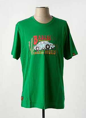 T-shirt coupe droite manches courtes vert DAYTONA homme