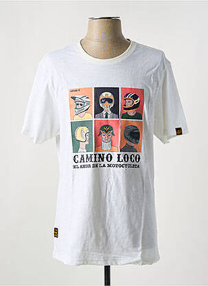 T-shirt coupe droite manches courtes blanc DAYTONA homme