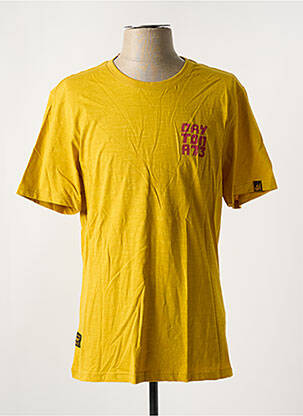 T-shirt coupe droite manches courtes jaune DAYTONA homme