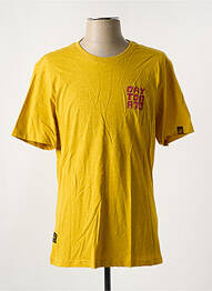 T-shirt coupe droite manches courtes jaune DAYTONA homme