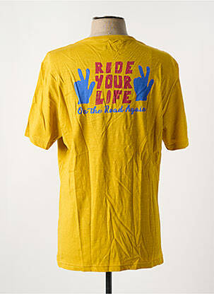 T-shirt coupe droite manches courtes jaune DAYTONA homme