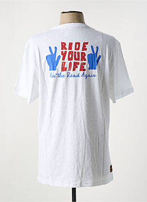 T-shirt coupe droite manches courtes blanc DAYTONA homme