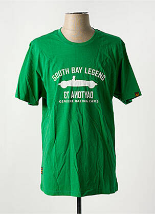 T-shirt stretch manches courtes vert DAYTONA homme