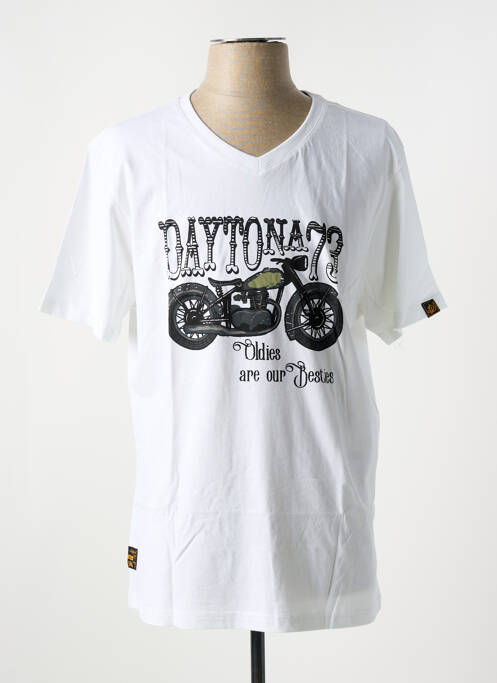 T-shirt blanc DAYTONA pour homme