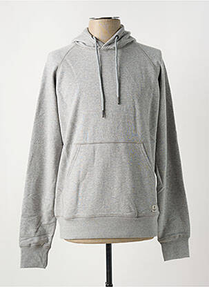 Sweat-shirt à capuche tissage jersey manches longues gris IRON AND RESIN homme